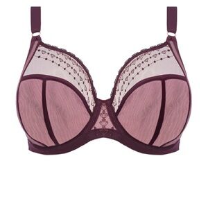 Elomi (34j) Matilda Plunge Bra - Wine Diamond